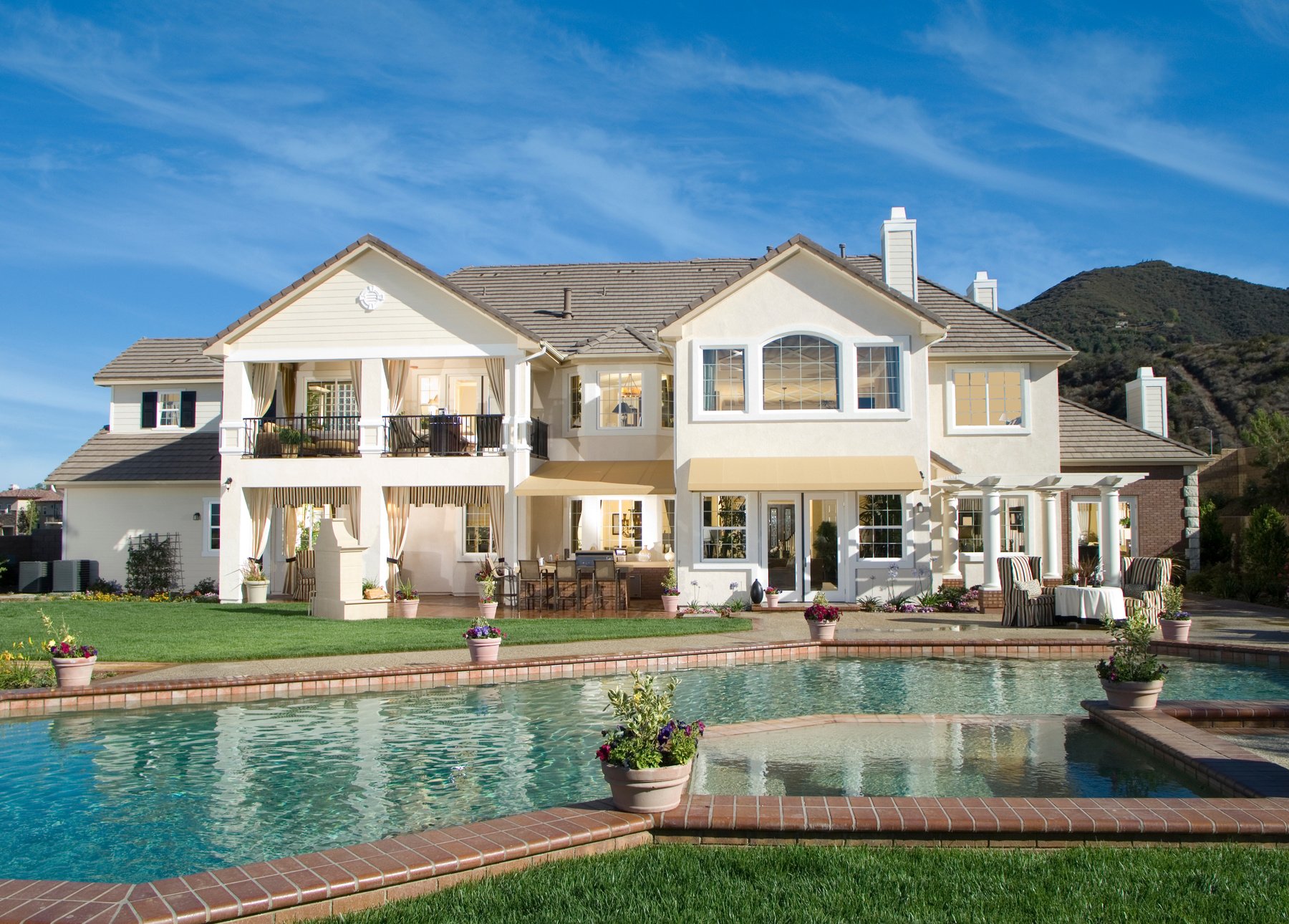 Luxury Swimming Pool Backyard Home